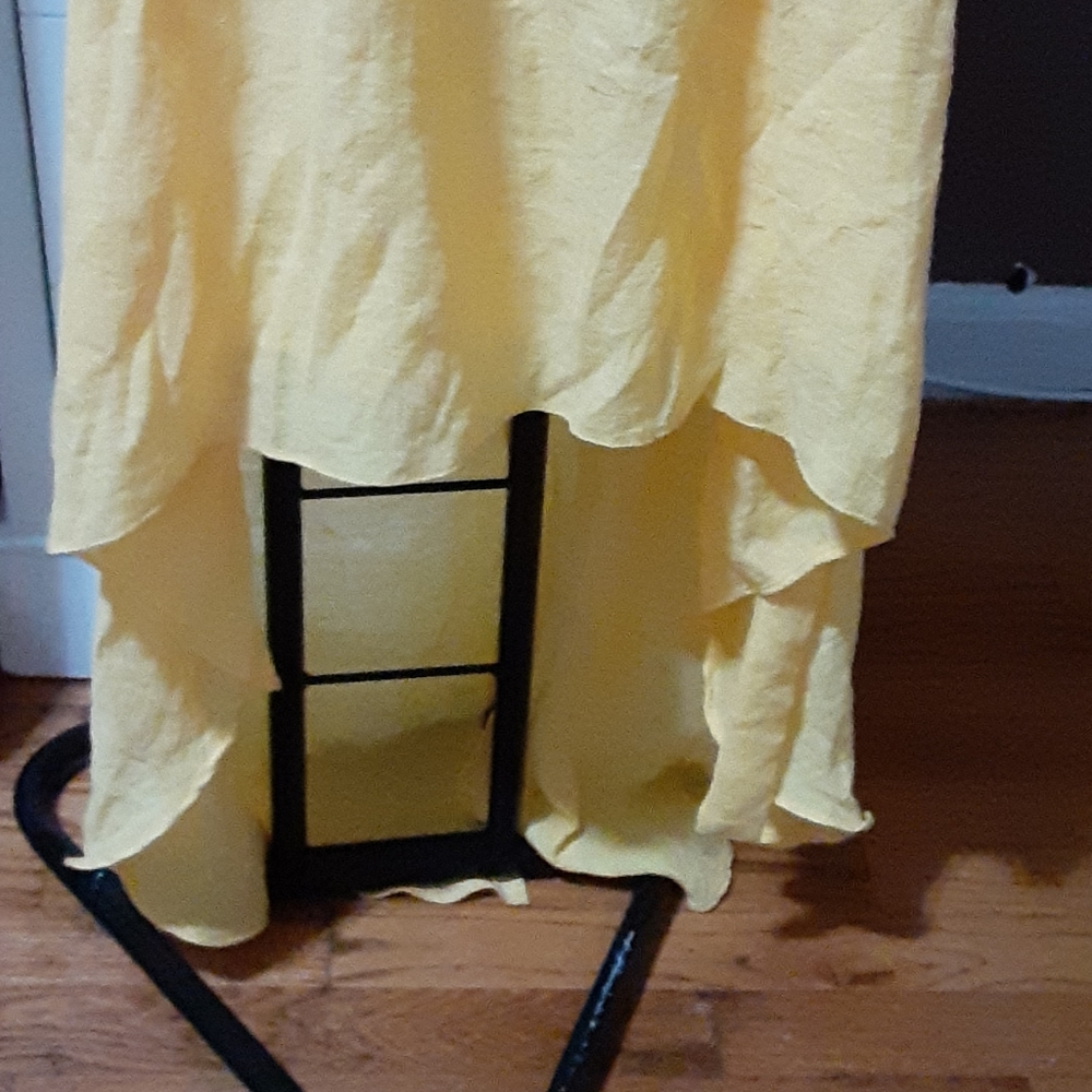 NWOT Edit by Seventeen one shoulder yellow dress M - Picture 4 of 4
